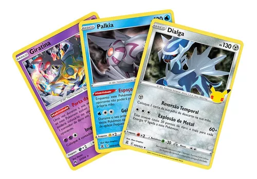 Kit Carta Pokémon Lendarios Dialga Palkia E Giratina