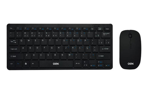 Kit Teclado E Mouse Sem Fio Ultra Slim Preto Tm405