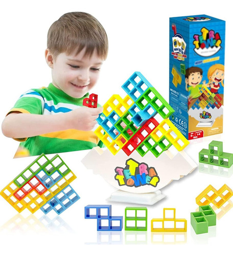 Juego Mesa Tetris Tower Juguete Interactivo Padreshijos 48p