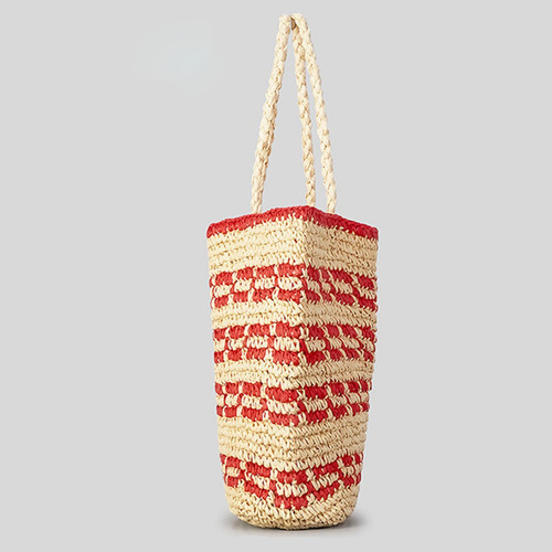 Bolso De Hombro Tejido Bolso De Playa Portátil Para