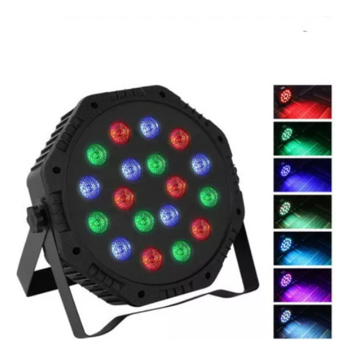 Luz Proton Par 18 Led Alta Luminosidad Rgb Audiorítmico Dmx