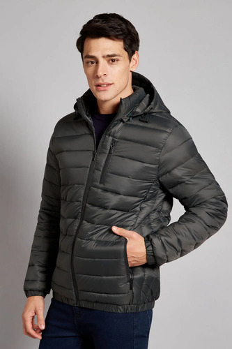 Campera Devré Inflada Corta Gris Oscuro 01d000172003