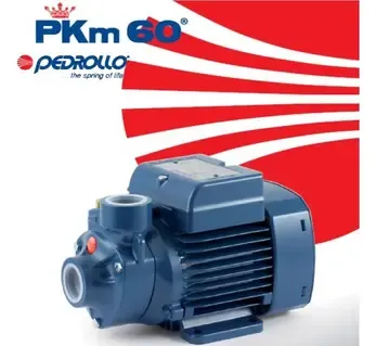 Pompa Periferica Pedrollo PKm60 - Monofase 0.50 HP, Girante Ghisa, Per Acqua Dall'alto, Rumorosa