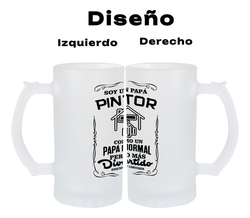 Tarro Cervecero Esmerilado 16 Oz Diseño Pintor