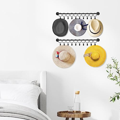 2 Percheros De Pared P/exhibicion De Gorras Con 20 Ganchos