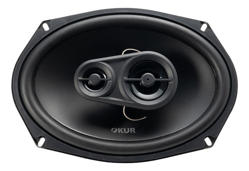 Par de Bocinas Para Automóvil OKUR ORS69 ORS Series 6X9 Pulgadas 250 Watts Máximo 100 Watts RMS 3 Vías 4 Ohms Color Negro By DB Drive