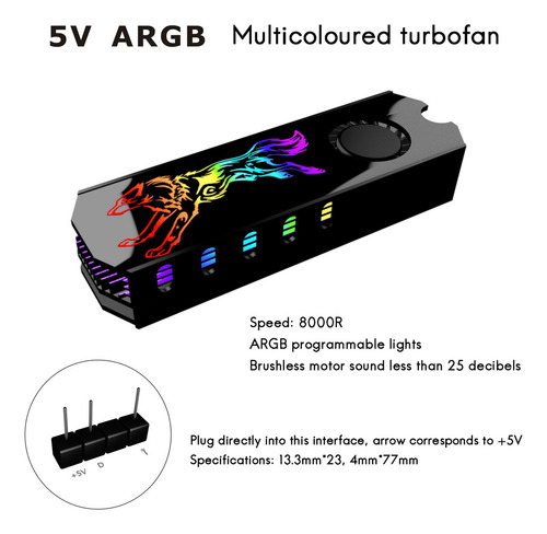 Chaleco Enfriador Con Disipador Térmico M2 Ssd, 5 V, Argb M.