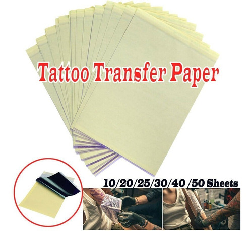 Imagen 1 de 7 de Papel Transfer Tatuaje - Papel Hectografico Tattoo