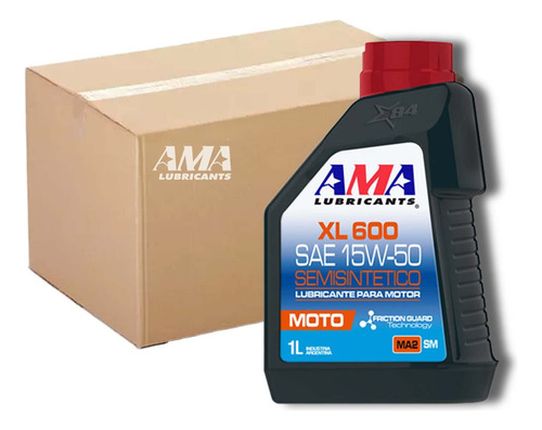 Aceite Lubricante Moto Ama Xl600 15w-50 1 Litro X Caja