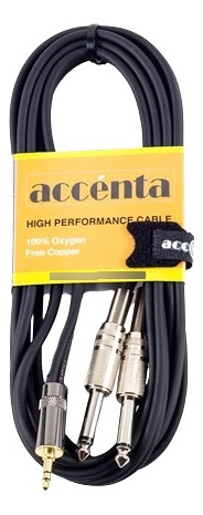 Cable Mini-plug A 2 Plug 1/4 De 1 Metro Accenta
