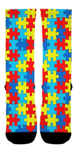 Imagem 2 de 3 de Meia Personalizada - Autismo - Meias Elite