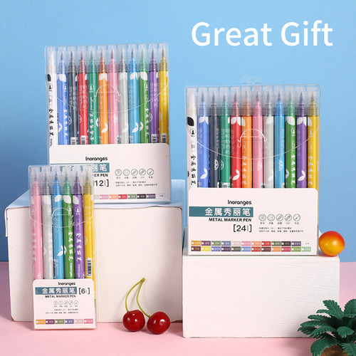 Marcadores De Secagem Colors Tip 12 Rapid Fine Metallic