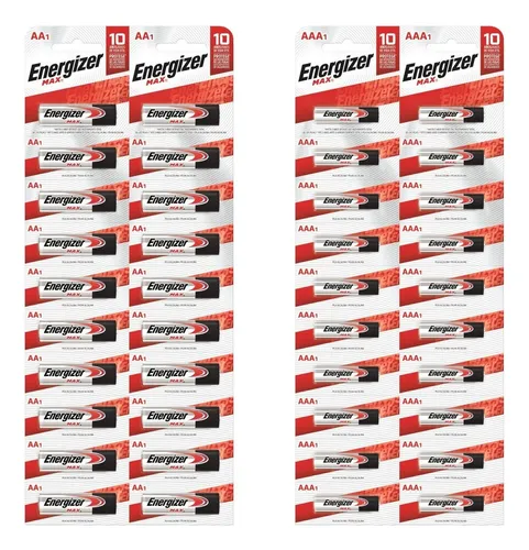 comprar Combo Pila Alcalina Energizer MAX 20 AA y 20 AAA