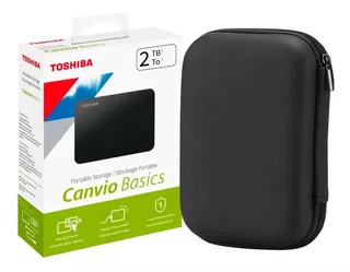 Disco Duro Externo Toshiba 2tb Protector + Estuche De Regalo