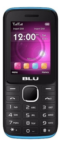 BLU Zoey Dual SIM 32 MB preto/azul 24 MB RAM