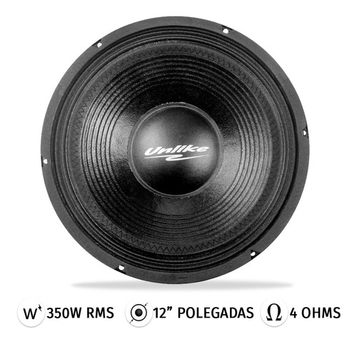 Woofer Unlike 12 Pol 350 Rms 4 Ohms Cone Seco Alto Falante