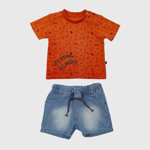 Conjunto Bebé Algodón Verano Niño Denim