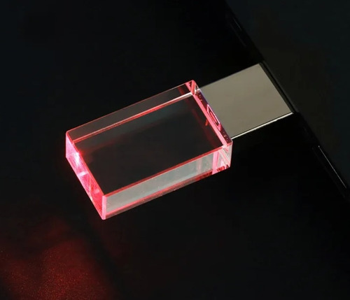 Memoria Usb Cristal 64gb Luz Led