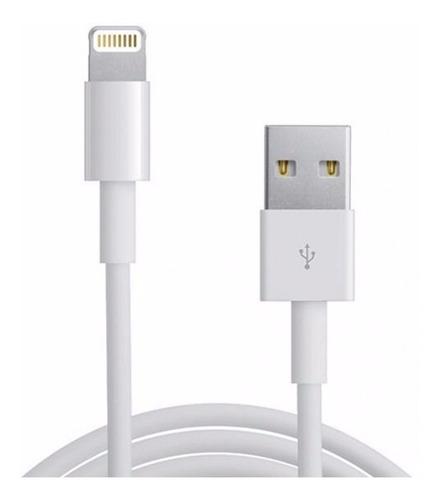 Imagen 2 de 4 de Cable Usb Cargador Lightning iPhone 7,8 1 Metro