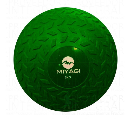 Balón Pelota Medicinal Tip Llanta Inflable 5 Kg Verde Miyagi