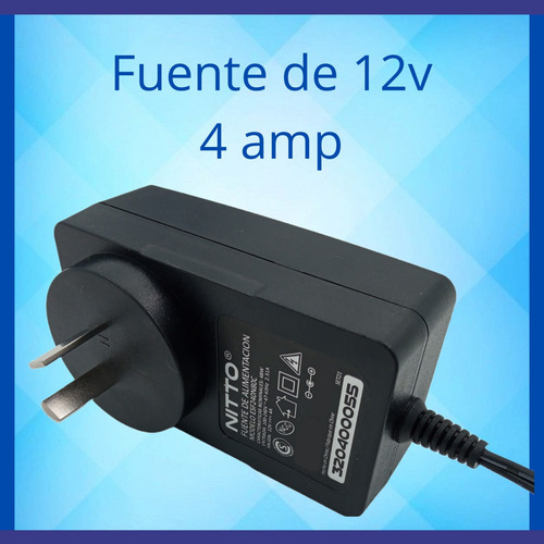 Imagen 3 de 10 de Fuente 12v 4amp Tipo Cargador Para Cctv Modem Camara Dvr