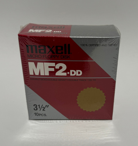 Caja De 10u Disquettes Maxel De 2dd Double Density Sellado (Usado)