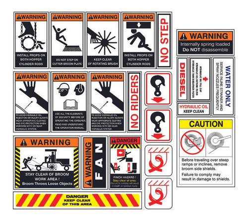 Etiquetas De Seguridad Para Barredora