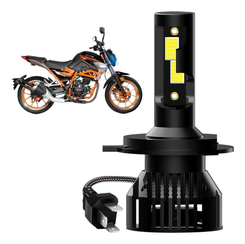 Foco Led H4 Moto Vento Nitrox 200 Rz 11000lm Motocicleta Luz