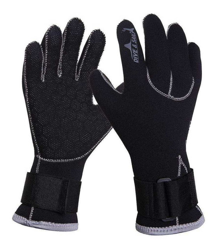 1 Par De Guantes De Neopreno De Neopreno Negro Agua