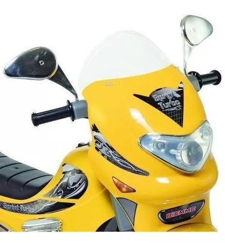 Mini Moto Elétrica Infantil Sprint Turbo - 2 Marchas 12V com Capacete -  Azul+amarelo