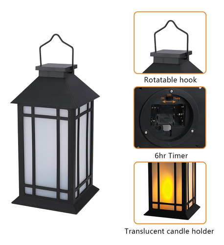 Linterna Impermeable Ip65 De 13 Pulgadas Para Exteriores Con