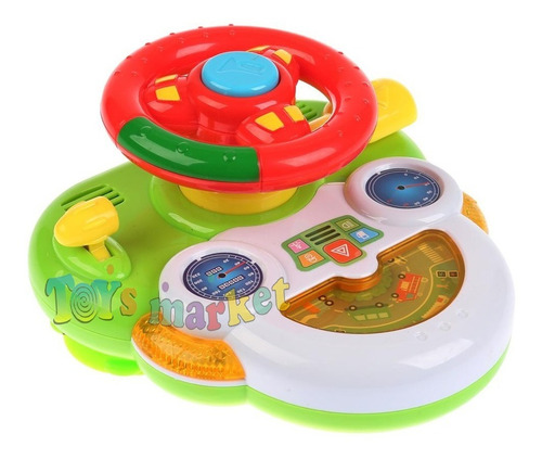Imagen 3 de 7 de Volante Didáctico Bebe Piano Con Luces Sonidos Y Espejo