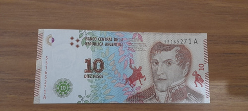 Billete $ 10 Pesos Serie A