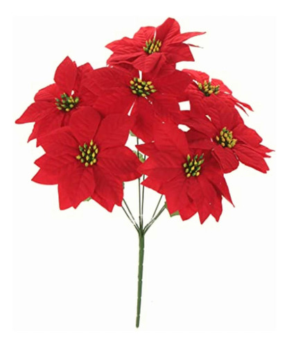 Fantasias Miguel Flor De Nochebuena De Terciopelo Color Rojo