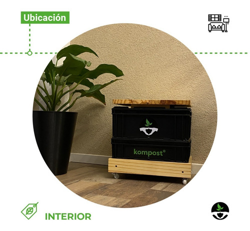 Imagen 7 de 10 de Compostera Urbana Balcón Domiciliaria Compost 15 L Kompost F