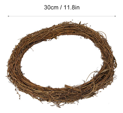 Corona De Ratán Para Decoración Del Hogar Y El Jardín, 30 Cm
