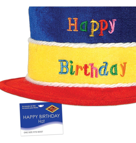 Beistle Sombrero De Tela De Felpa Con Velas Para Tarta De Fe