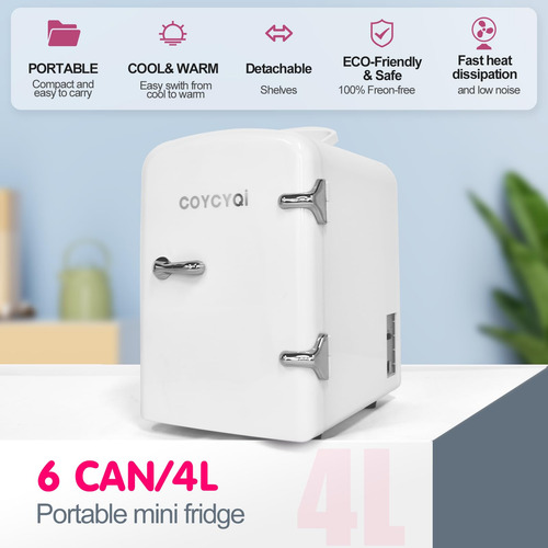 Mini Refrigerador Portátil 4l/6 Latas Ideal Hogar Y Viajes B