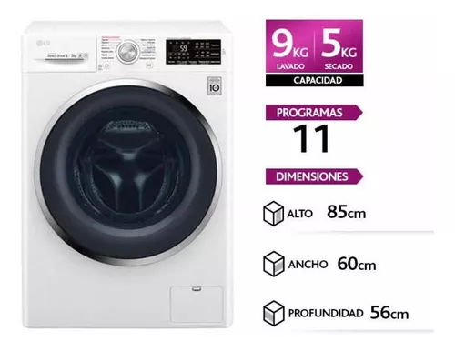 Lavadora Secadora LG Wd9wb6 9 Kg/5 Kg Carga | sin interés