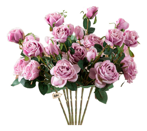 Soku Ramo Rosas Flores Boda Decoración Bouquet Extra Grande Color Rosa