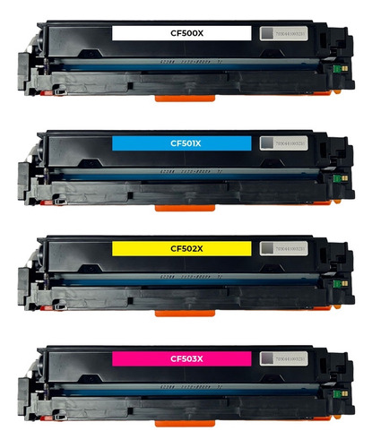 Tóner Cf500x Compatible Con Hp M254 M281 M280 Tinta Negro/amarillo/cyan/magenta