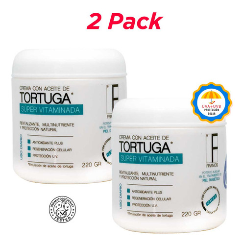 2 Pack Crema Extra Humectante (emula Aceite De Tortuga)