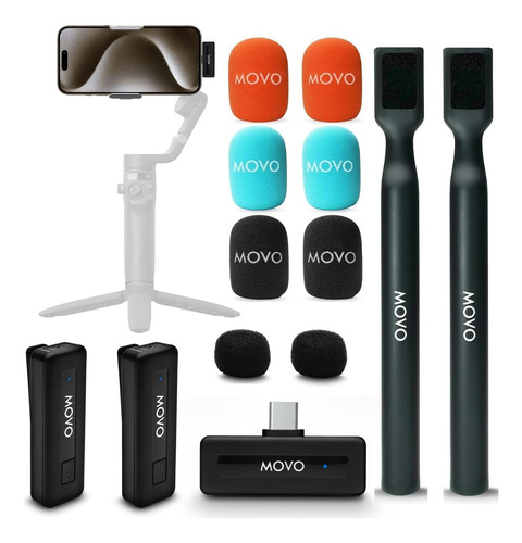 Movo Wireless Mini Uc Duo Micrófonos Lavalier Inalámbricos U