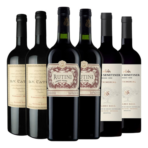 Oferta Vino Rutini + Dv Catena + Nieto Patrimonial Malbec X6