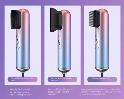 Secador 3 En 1 Peine Alisador Voltaje 110v C