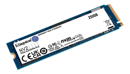 Imagen 1 de 5 de Disco Solido Ssd 250gb M.2 Kingston Nv2 Pcie 4.0 Nvme Pc