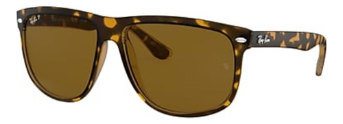 Óculos de sol polarizados Ray-Ban RB4147 Standard armação de náilon cor gloss tortoise, lente brown clássica, haste gloss tortoise de náilon