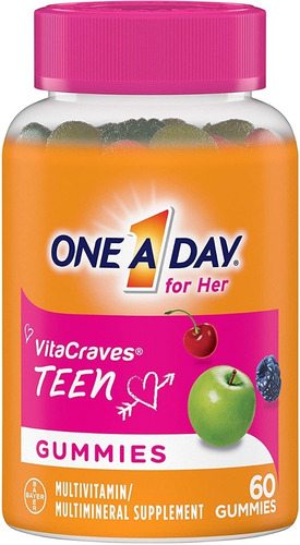 One A Day Vitacraves   Para Adolescentes 60 Gomitas