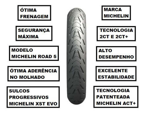 Pneu Michelin Dianteiro 120/70-17 Road 5 Z800