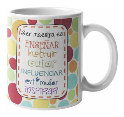 Taza Día Del Maestro Cerámica Importada